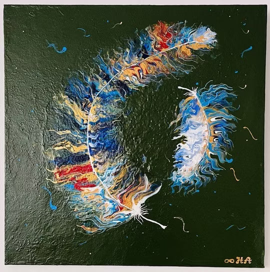Federspiel 51 x 51 cm