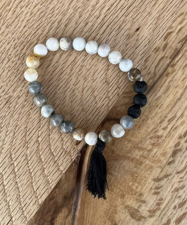 Bracelet with lava stone