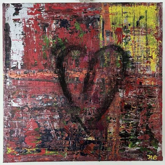 Das mystische Herz auf Leinwand in Acryl